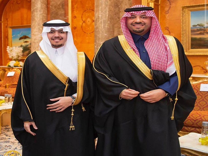 أفراد العائلة المالكة في حفل زفاف الأمير عبد الإله بن سلطان